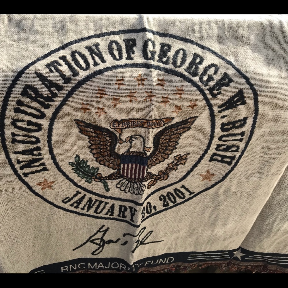 New George W. Bush throw blanket 100% cotton RNC